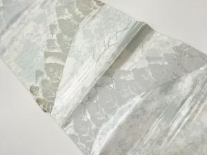 山並みに木々・芝模様織出し袋帯